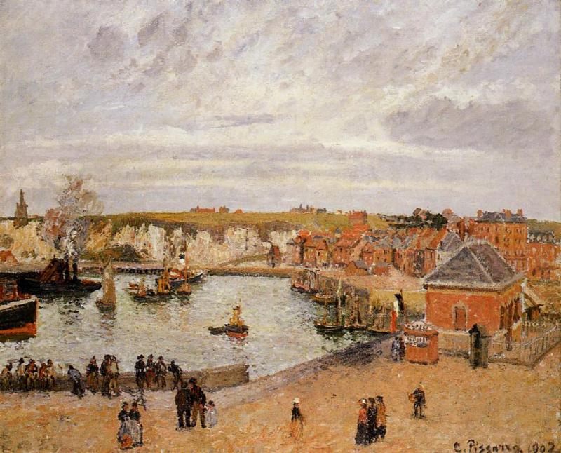 The Port of Dieppe (1902) - Camille Pissarro Tablo