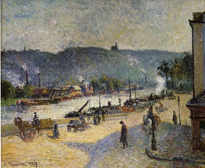 The Quays at Rouen (1883) – Camille Pissarro Tablo