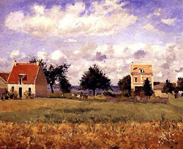 The Red House (1873) – Camille Pissarro Tablo