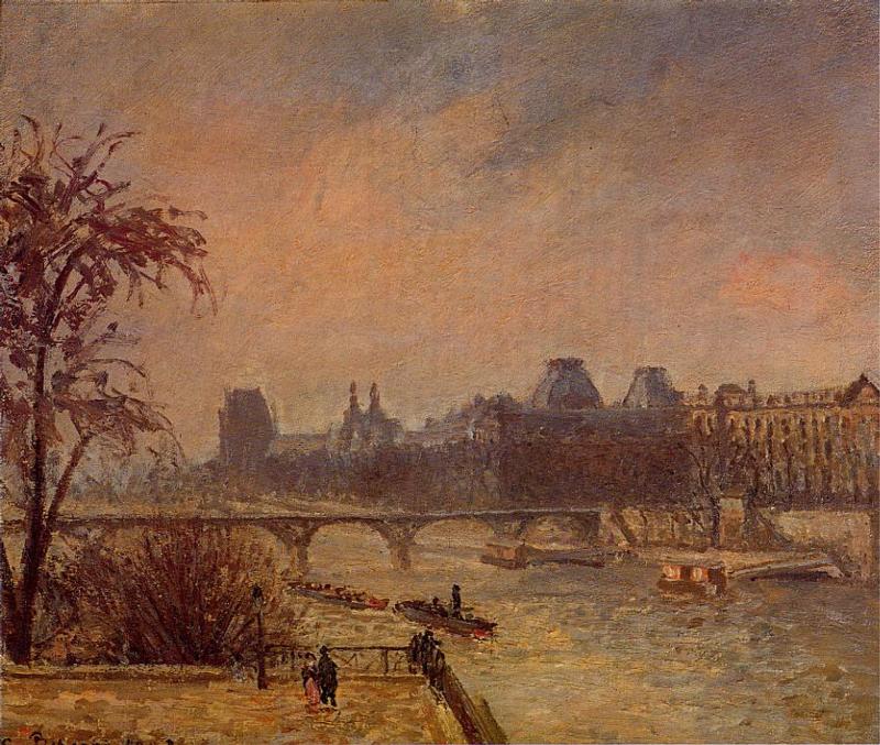 The Seine and the Louvre, Paris (1903) – Camille Pissarro Tablo