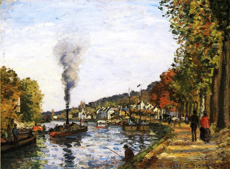 The Seine at Marly (1871) - Camille Pissarro Tablo