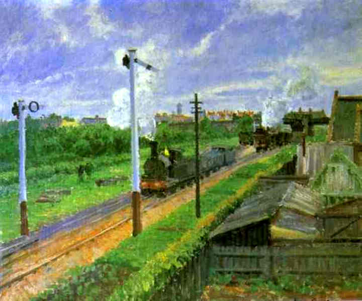 The Train, Bedford Park (1897) - Camille Pissarro Tablo