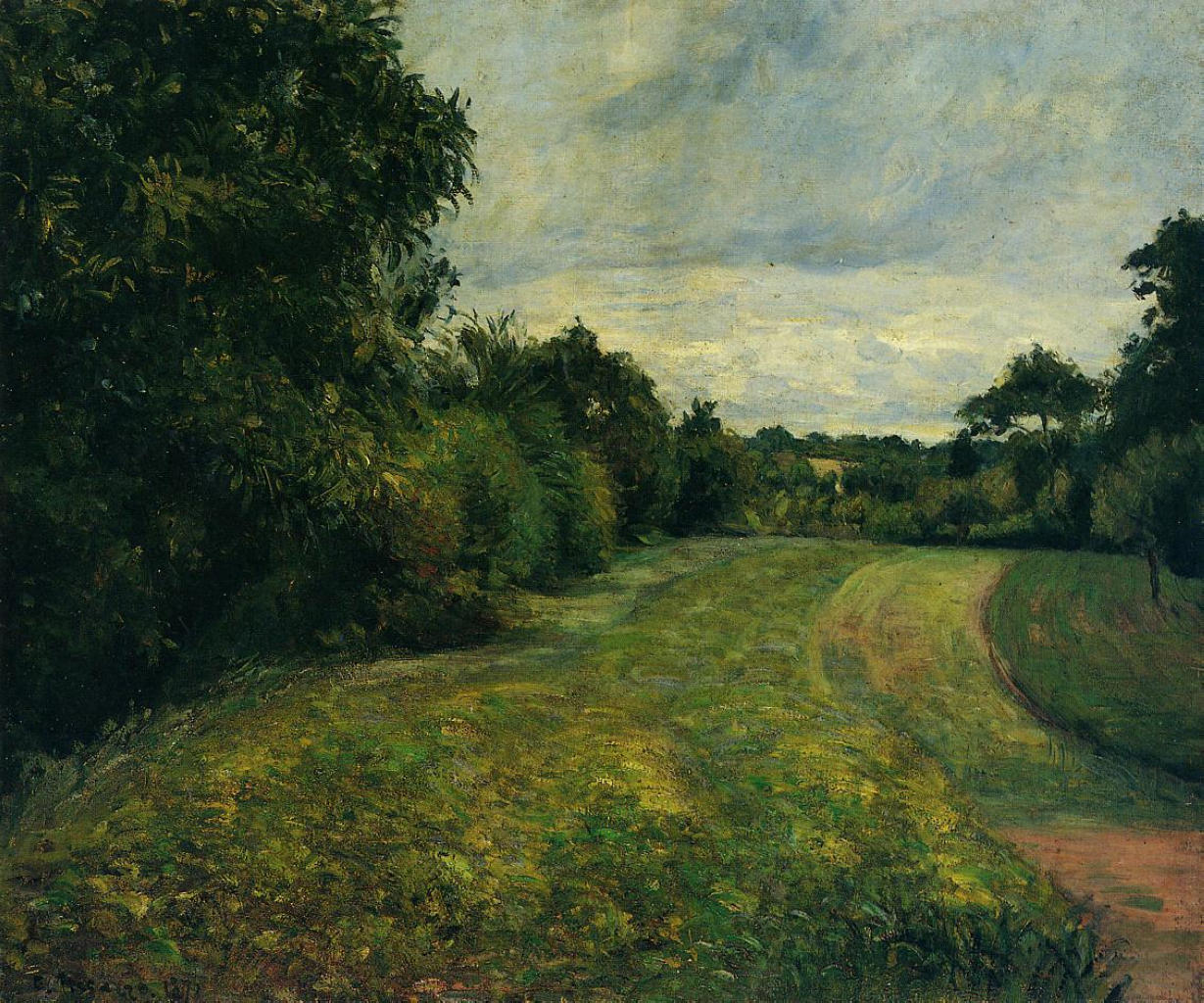 The backwoods of St. Antony, Pontoise (1876) - Camille Pissarro Tablo