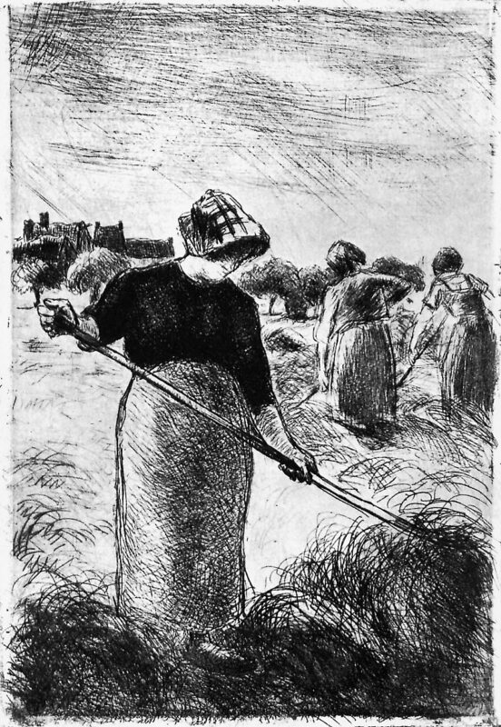 The hayymaker - Camille Pissarro Tablo