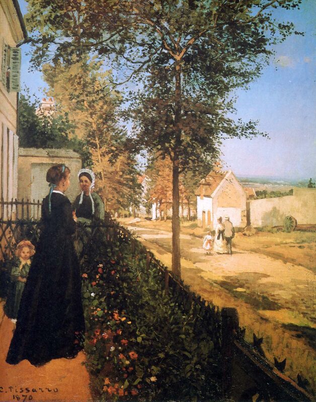 The road of Versailles – Camille Pissarro Tablo