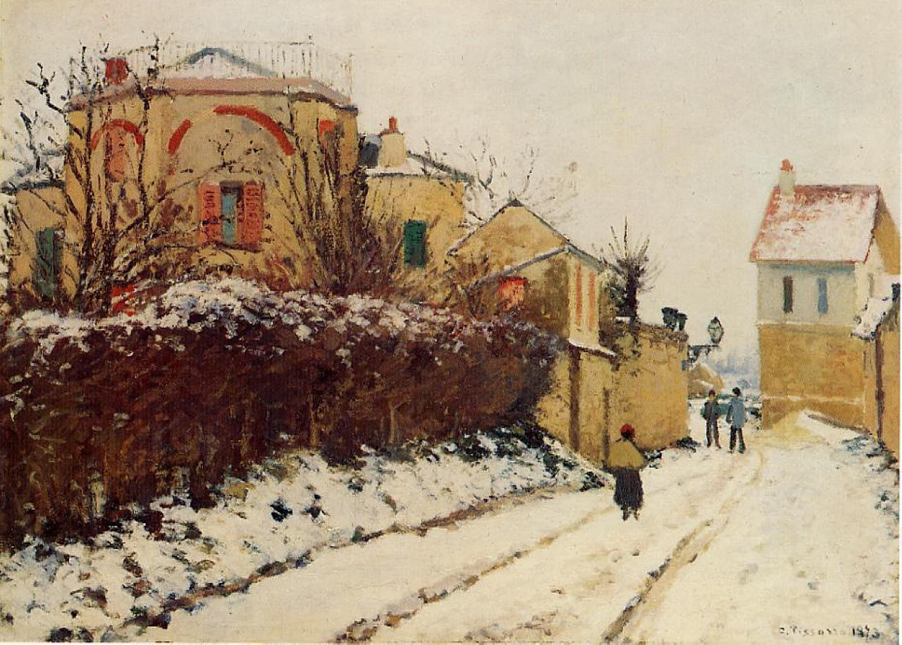 The street of the Citadelle, Pontoise (1873) - Camille Pissarro Tablo