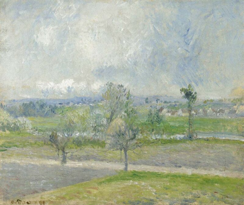 Valhermeil near Oise, Rain effect (1881) - Camille Pissarro Tablo