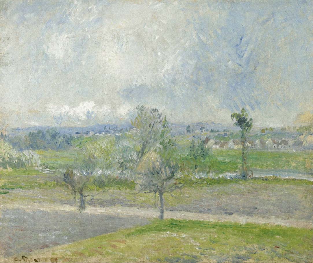 Valhermeil near Oise, Rain effect (1881) - Camille Pissarro Tablo