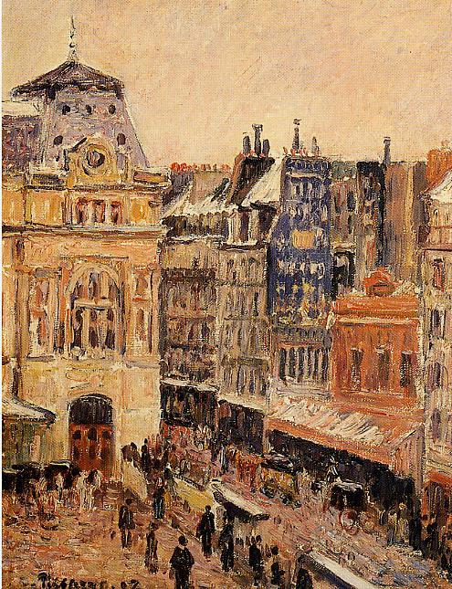 View of Paris, Rue d'Amsterdam (1897) - Camille Pissarro Tablo