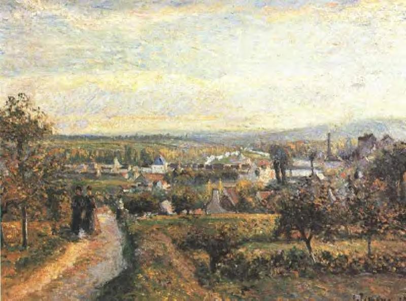 View of Saint Ouen L'Aumone (1876) - Camille Pissarro Tablo