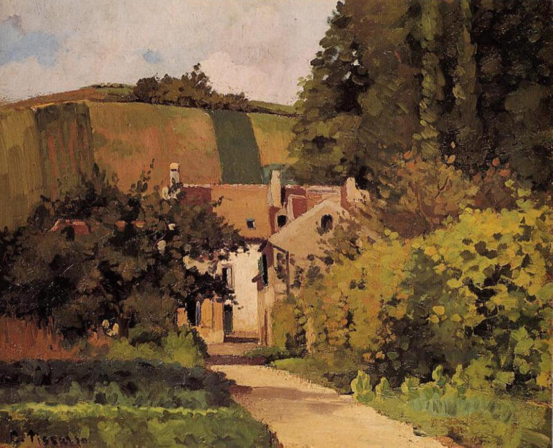 Village Church (1868) - Camille Pissarro Tablo