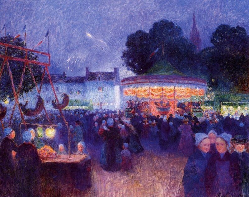 Carnival at Night, Saint pal De Leon (1898) - Ferdinand du Puigaudeau Tablo