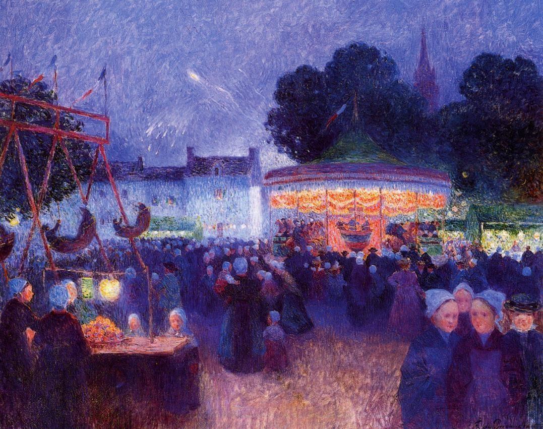 Carnival at Night, Saint pal De Leon (1898) - Ferdinand du Puigaudeau Tablo