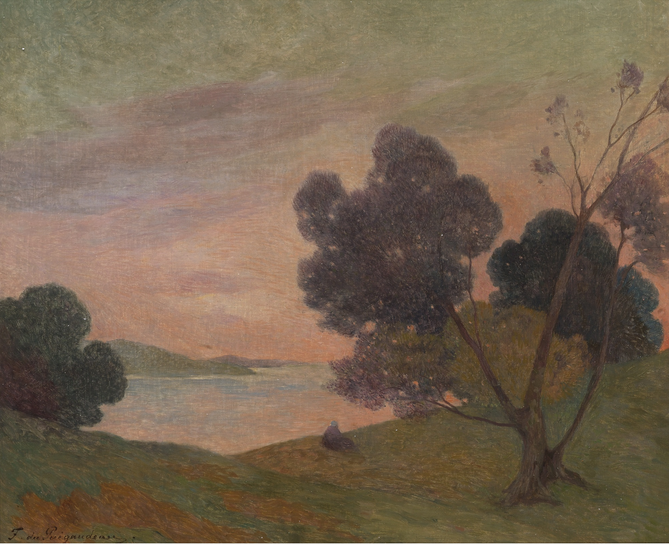 Coucher De Soleil - Ferdinand du Puigaudeau Tablo