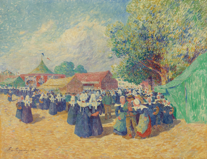 Fête Foraine En Bretagne (1900) - Ferdinand du Puigaudeau Tablo