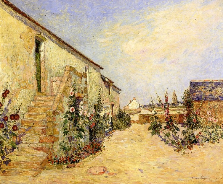 Kervaudu Garden, Climbing Roses (1915) - Ferdinand du Puigaudeau Tablo