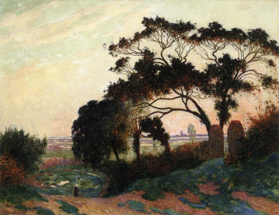 Landsape, Hills of Guerande (1915) - Ferdinand du Puigaudeau Tablo