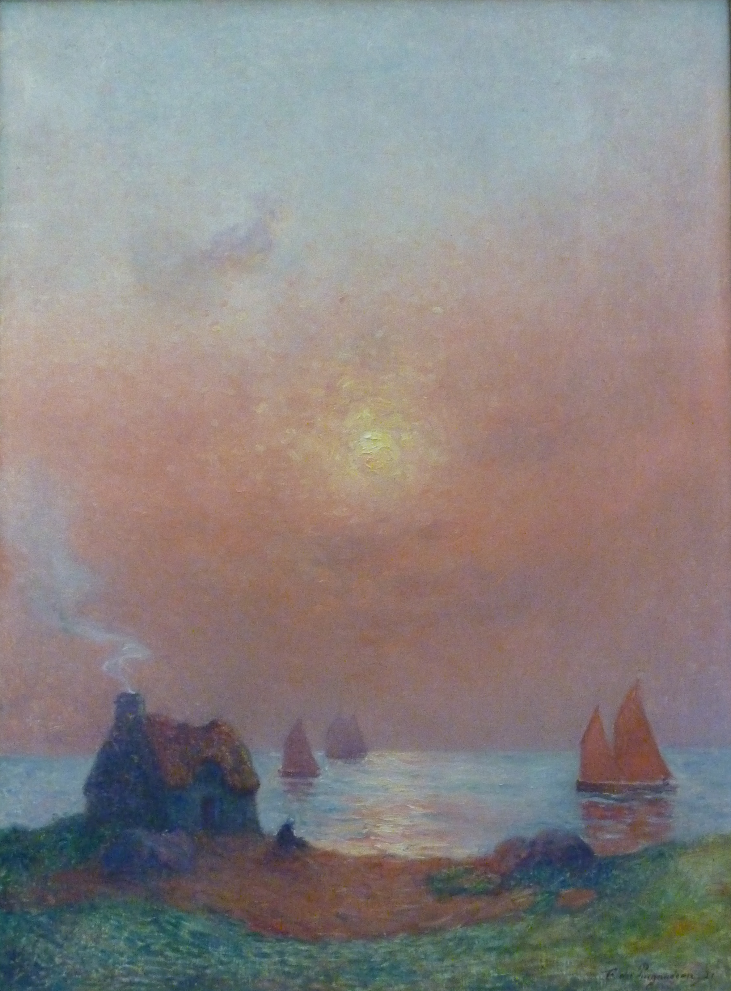 Paysage À La Chaumière (1921) – Ferdinand du Puigaudeau Tablo