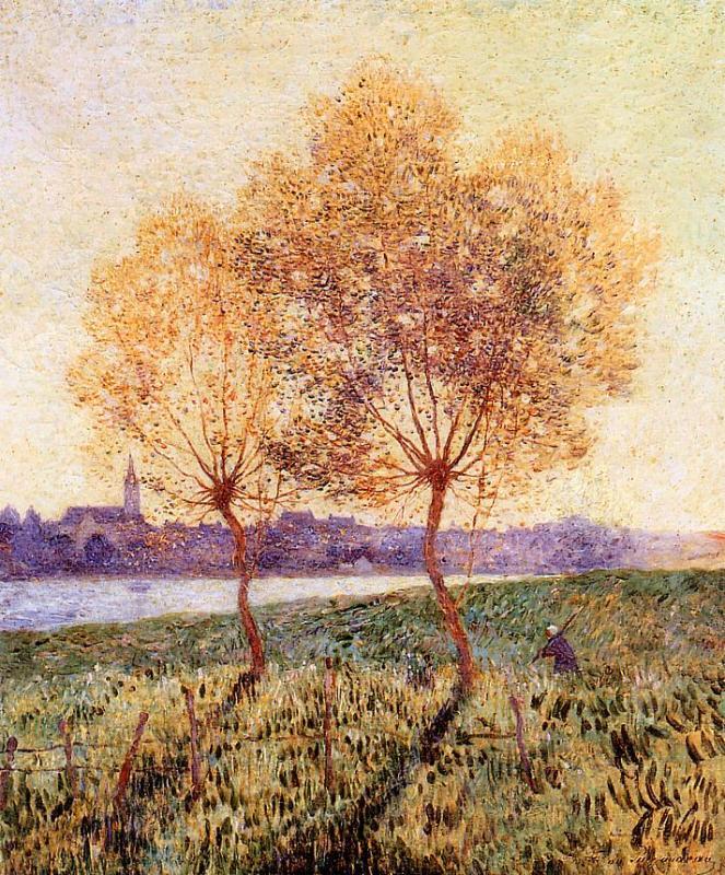 The Banks of the Loire, Basse Indre (1917) - Ferdinand du Puigaudeau Tablo