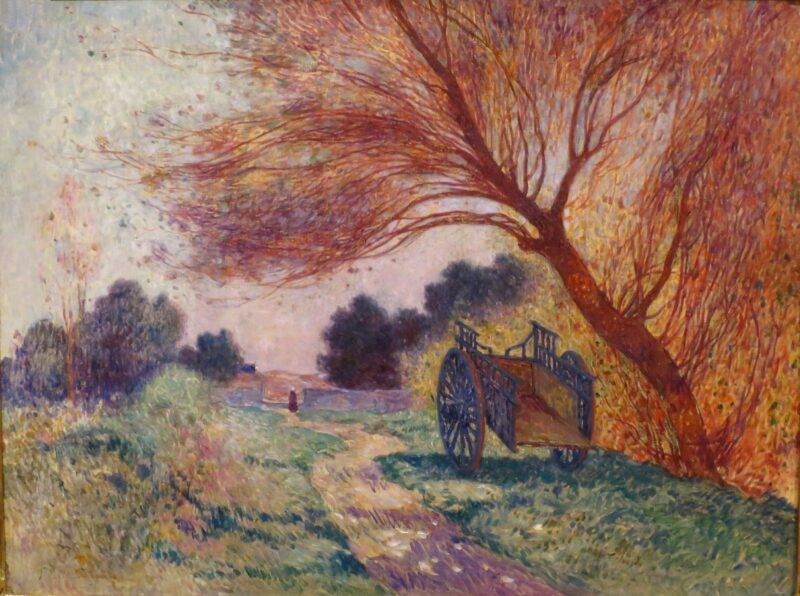 The Cart at the Side of the Path (1915) - Ferdinand du Puigaudeau Tablo