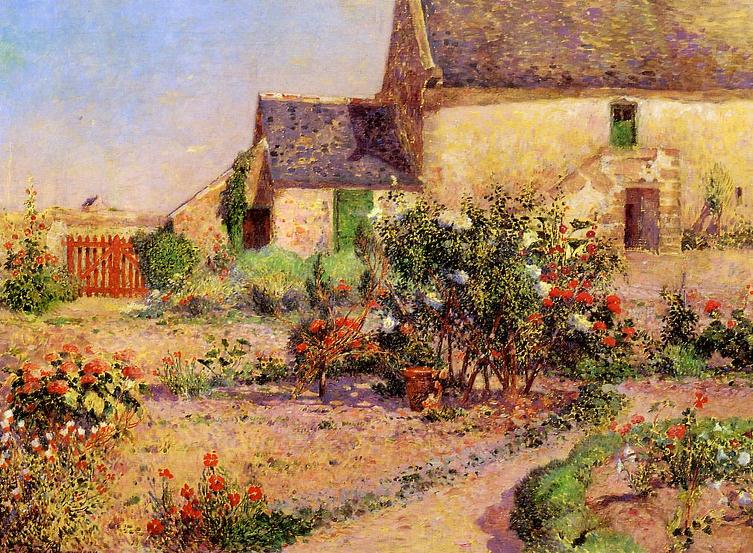 The Garden at Kervaudu (1915) - Ferdinand du Puigaudeau Tablo