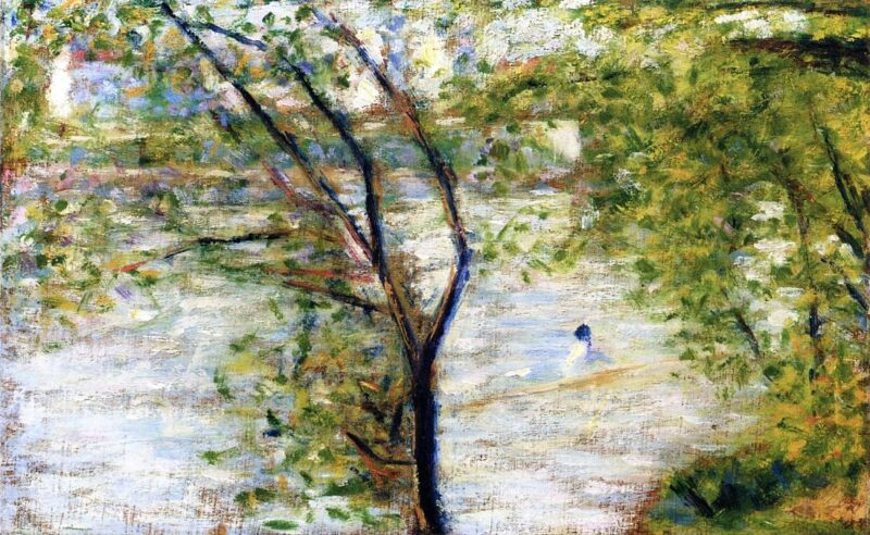 A canoes (1884) – Georges Seurat Tablo