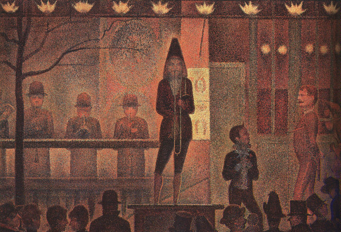 Circus Sideshow (1887) – Georges Seurat Tablo