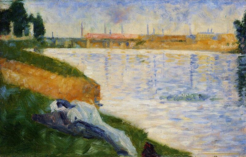 Clothes on the Grass (1883) - Georges Seurat Tablo