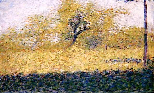 Edge of Wood, Springtime (1883) – Georges Seurat Tablo