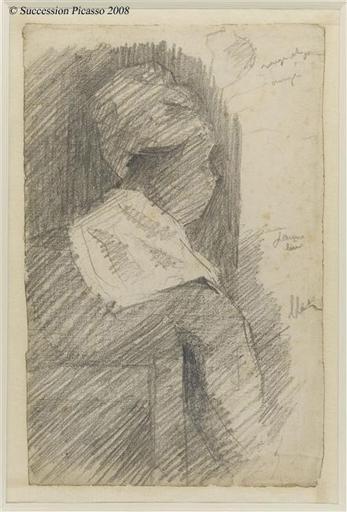 Female from back (black woman) (1880) - Georges Seurat Tablo