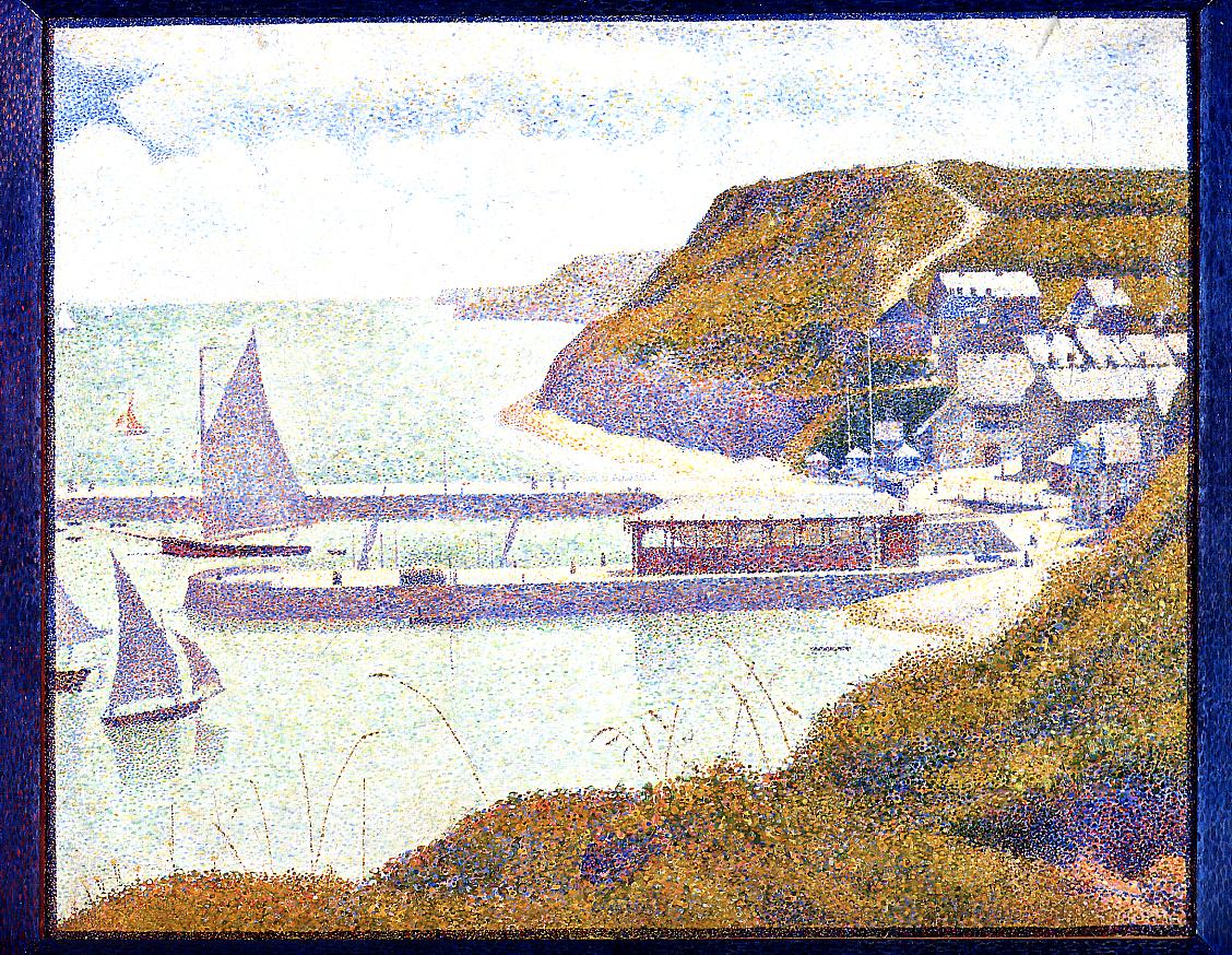 Harbour at Port en Bessin at High Tide (1888) - Georges Seurat Tablo