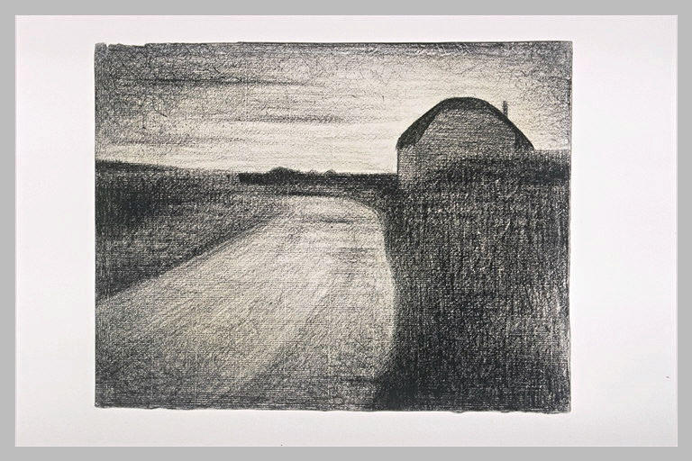 On the road (1881) - Georges Seurat Tablo