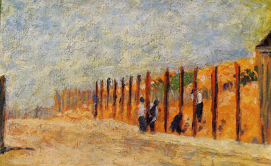 Peasants Driving Stakes (1882) - Georges Seurat Tablo