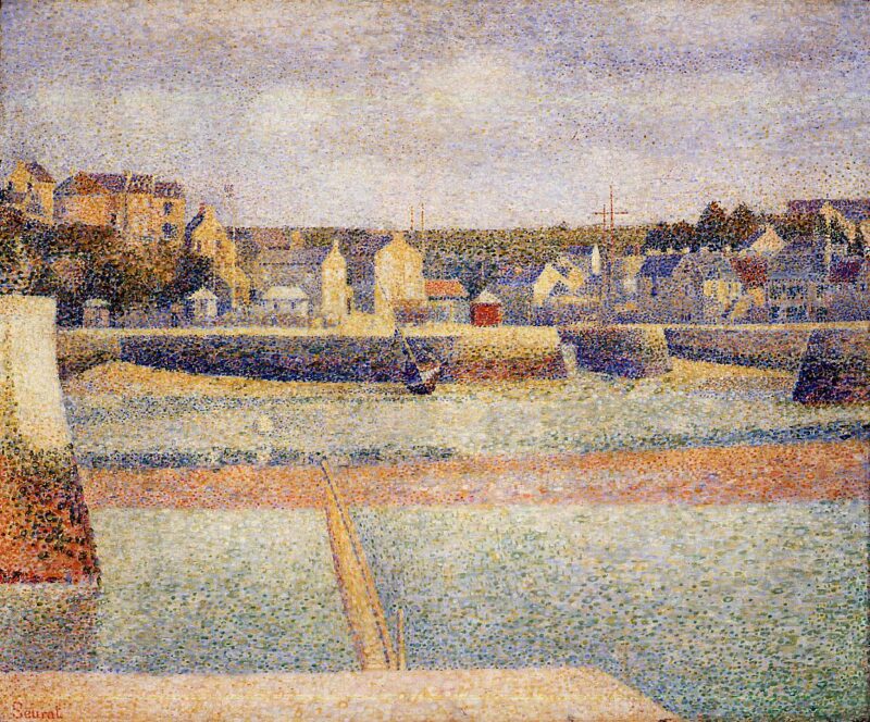Port en Bessin, The Outer Harbor, Low Tide (1888) - Georges Seurat Tablo