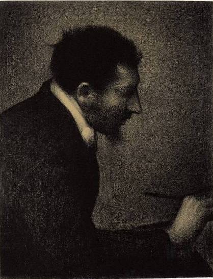 Portrait of Edmond François Aman Jean (1883) – Georges Seurat Tablo