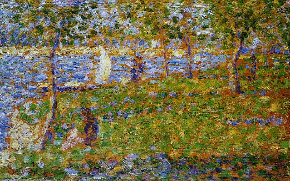Sailboat (1884) - Georges Seurat Tablo