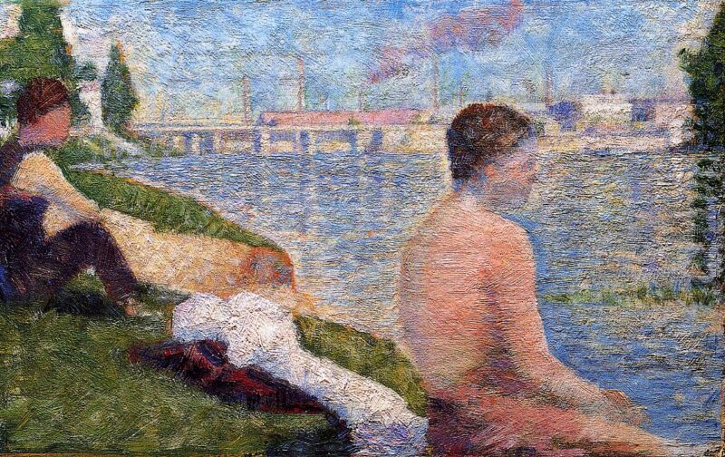 Seated Bather (1883) - Georges Seurat Tablo