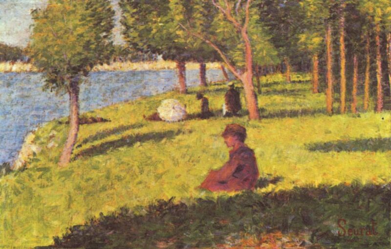 Seated figures (1884) – Georges Seurat Tablo