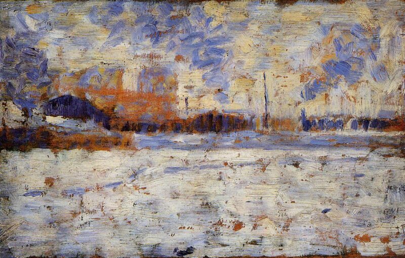Snow Effect Winter in the Suburbs (1882) - Georges Seurat Tablo