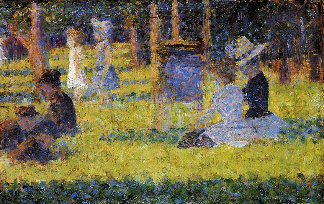 Study for 'A Sunday Afternoon on the Island of La Grande Jatte' (1884) - Georges Seurat Tablo