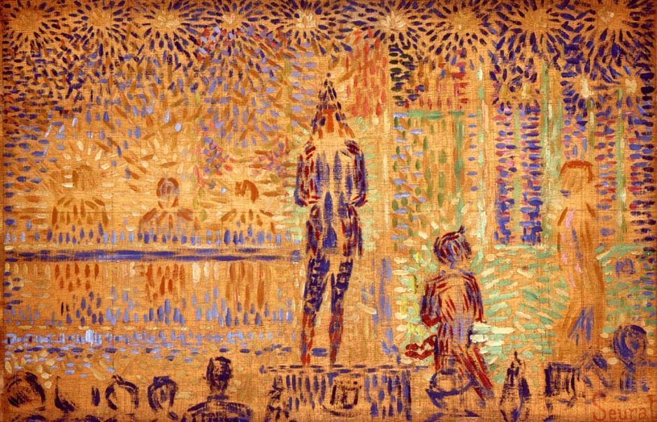 Study for 'Invitation to the Sideshow' (1888) - Georges Seurat Tablo