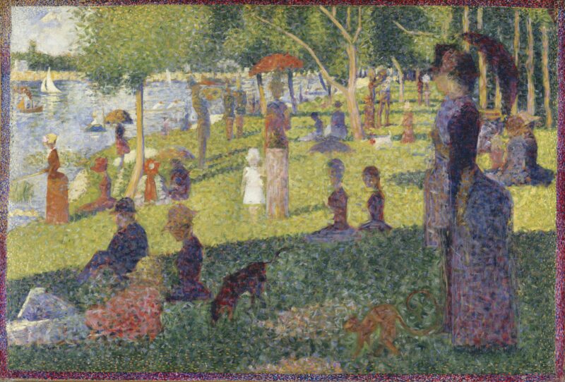 Study for A Sunday on La Grande Jatte (1884) - Georges Seurat Tablo