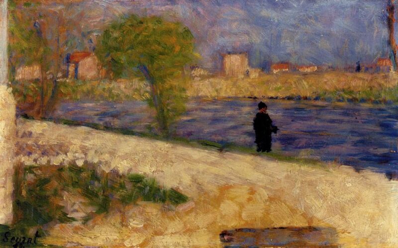 Study on the Island (1883) - Georges Seurat Tablo