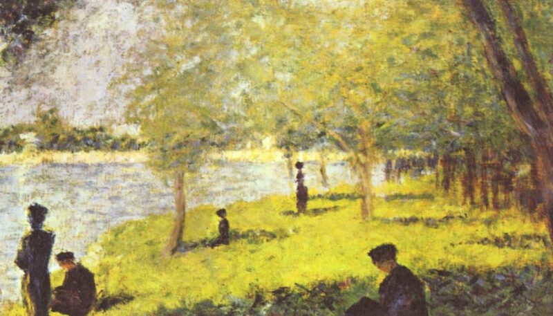 Study with Figures. Study for 'La Grande Jatte' (1884) - Georges Seurat Tablo