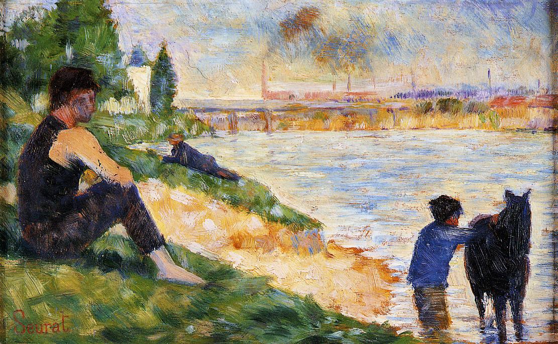 The Black Horse (1883) - Georges Seurat Tablo