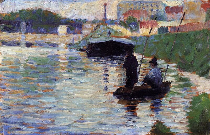 The Bridge View of the Seine (1882) - Georges Seurat Tablo