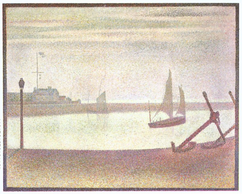 The Channel at Gravelines, Evening (1890) - Georges Seurat Tablo