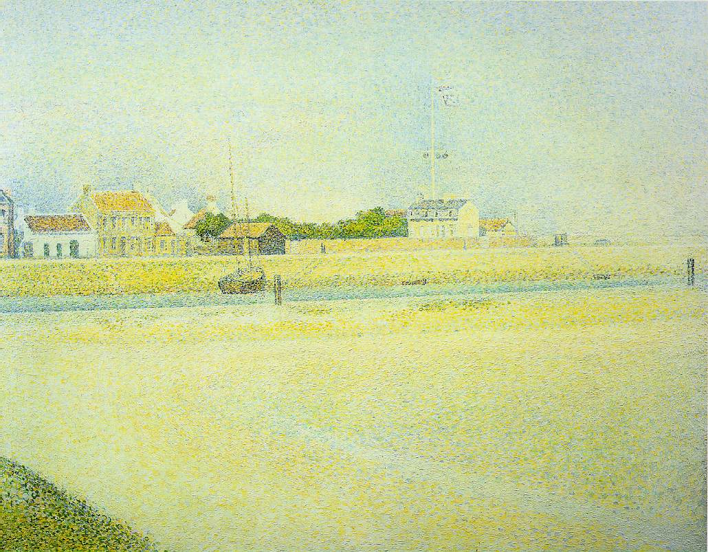 The Channel at Gravelines, Grand Fort Philippe (1888) - Georges Seurat Tablo