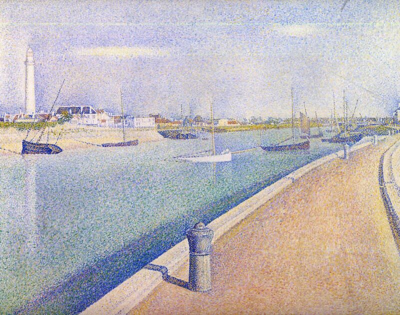 The Channel of Gravelines, Petit Fort Philippe (1890) - Georges Seurat Tablo