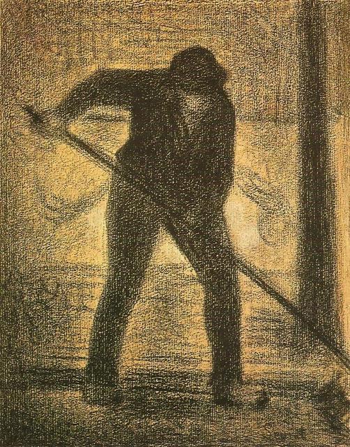 The Garbage Picker (1888) - Georges Seurat Tablo